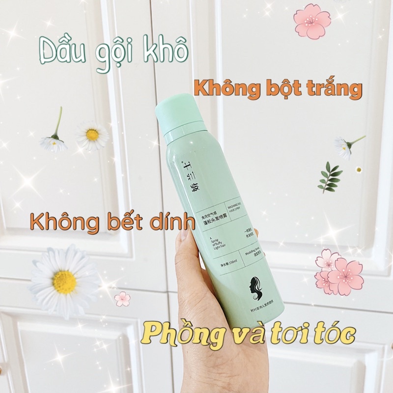 Dầu gội khô dạng xịt Spes, Lifusha dầu gội đầu khô nữ cấp tóc giúp không bết dính, phồng tóc bồng bềnh suốt 8 tiếng nội địa