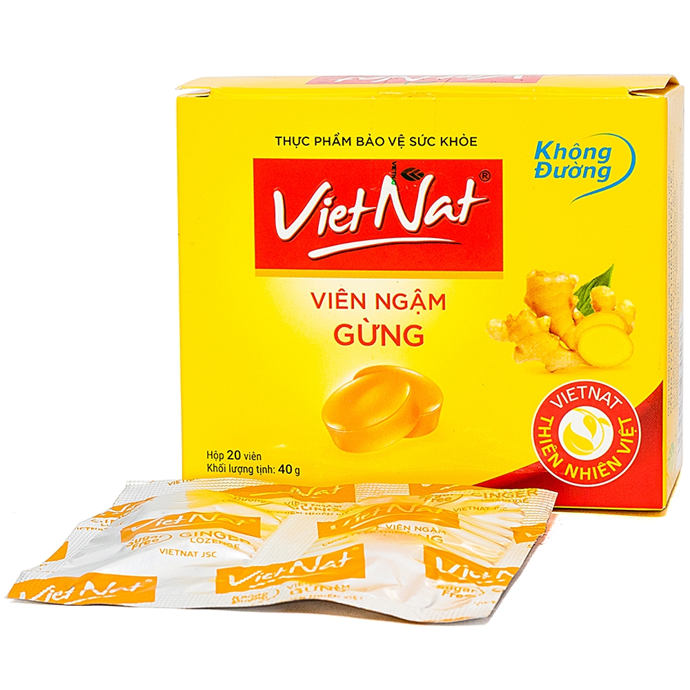 5 hộp kẹo gừng vietnat không đường