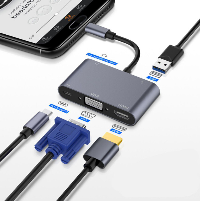 Hub chuyển đổi type c sang 4 cổng usb / usb to 4 cổng usb / hub usb 4 port