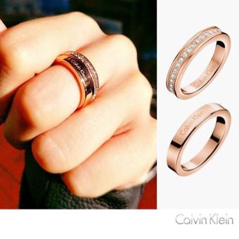 Nhẫn cặp đôi CK Calvin Klein Hook Rose Gold Ring - Nhẫn CK Authentic Fullbox, thẻ tag, bill check Code
