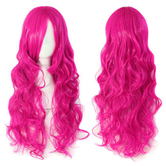Tóc Giả Xoăn Sóng Tóc Dài Màu Hồng Thời Trang Tóc Xoăn Váy Hóa Trang Tóc Giả Toàn Bộ