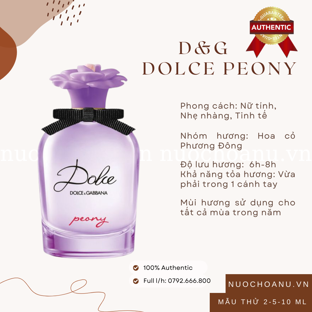 Dg dolce peony edp nước hoa nữ chính hãng mùi hương hoa cỏ nhẹ nhàng nuochoanu,vn