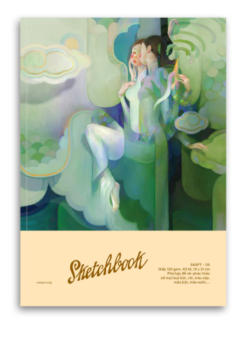 Combo 2 sổ vẽ ký họa a5 sketchbook cma studio giấy italy 120gsm tranh vẽ artwork - sa5pt