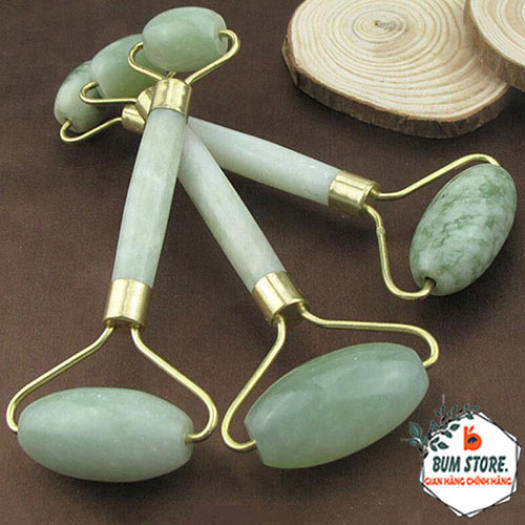 Cây Lăn Massage Mặt bằng đá cẩm thạch 2 đầu, Thanh lăn massage mặt trị liệu bằng đá cẩm thạch