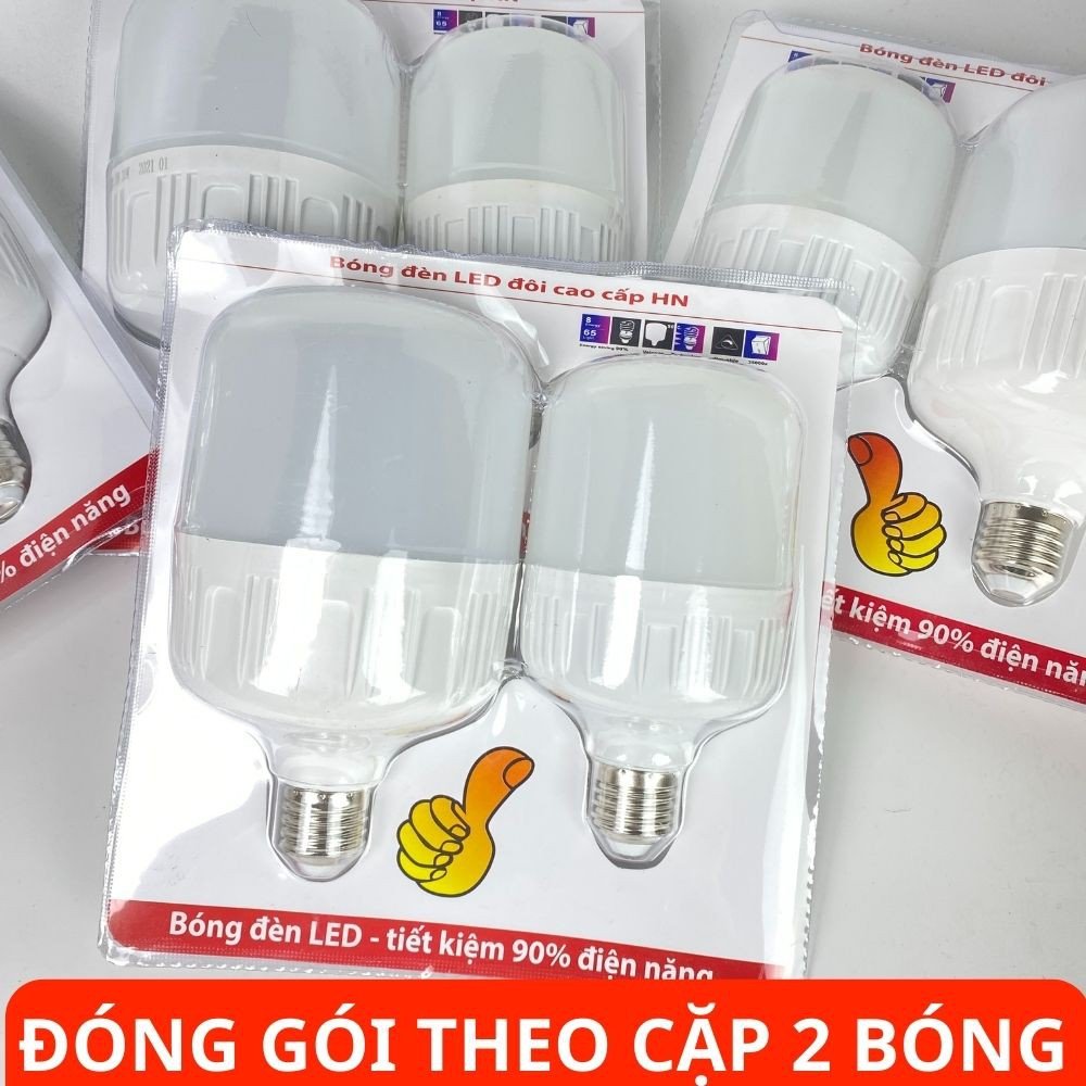 Combo tiết kiệm 2 bóng đèn led trụ tròn 30w - 20w