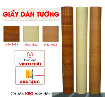 Giấy Decal Dán Tường - Giả Vân Gỗ - Có Sẵn Keo Bóc Dán, Chuyên Dán Tường, Tủ, Bàn Học (Khổ 1.2m)