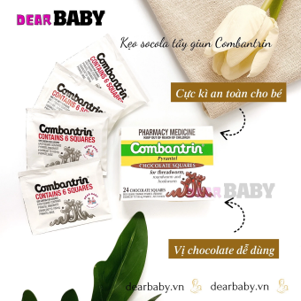Viên tẩy giun Combantrin dạng keo socola cho bé