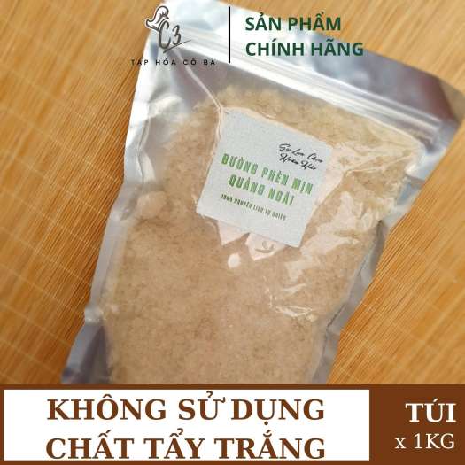 Đường Phèn Vàng Mịn Quảng Ngãi 1Kg - 100% MẬT MÍA - Chưa Qua Quá Trình Tẩy Trắng, Đường Phèn Vàng Mật Mía Chính Gốc Nguyên Chất Viên Nhỏ, Đường Phèn Mật Mía Hũu Cơ, Đường Phèn Nhuyễn Giá Rẻ Chính Gốc Quảng Ngãi Đường Phèn