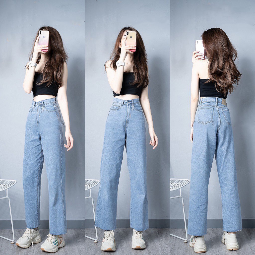 Quần baggy nữ quần ống rộng xuông