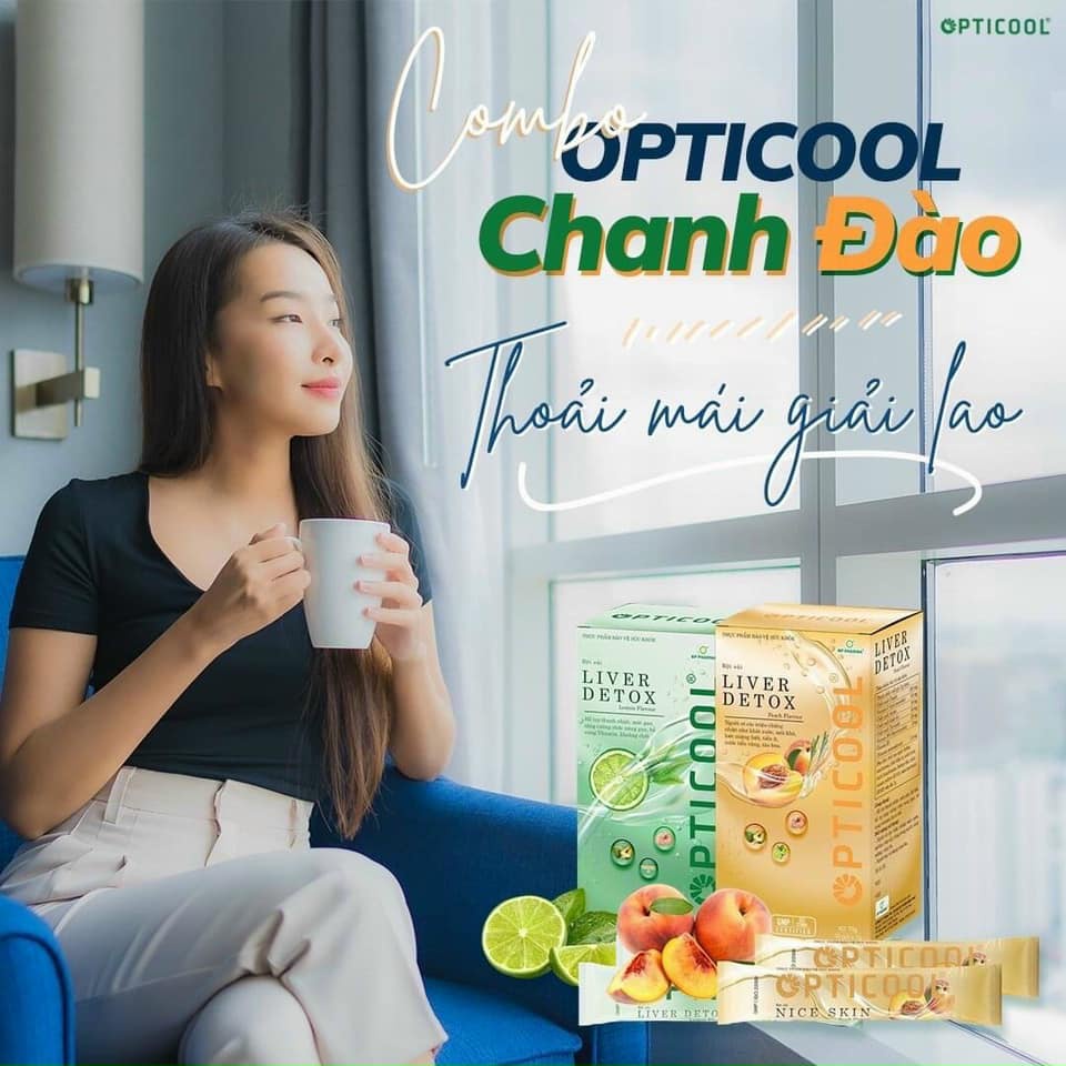Bột sủi thanh nhiệt opticool liver detox giúp thanh nhiệt cơ thể, tăng cường chức năng gan