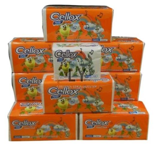 Khăn giấy rút lụa cao cấp Cellox 260 tờ 2 lớp 20*19cm hàng Thái Lan