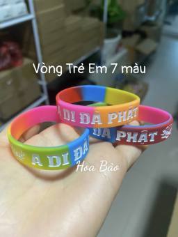 COMBO 10 Vòng Tay A Di Đà Phật   - Vòng Tay Cao Su chữ A Di Đà Phật