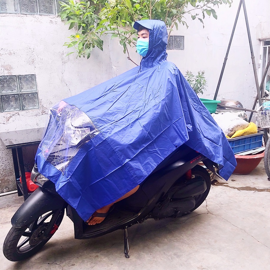 Áo Mưa Cánh Dơi Xẻ Tà Một Đầu Bóng Kính Chất Liệu Vải Dù  Chống Thấm Nước Tuyệt Đối có túi đựng -  Áo mưa đi xe có túi trùm gương-màu ngẫu nhiên - ao mua xe máy - Áo mưa choàng có tai gương khi đi xe máy - đồ đi mưa