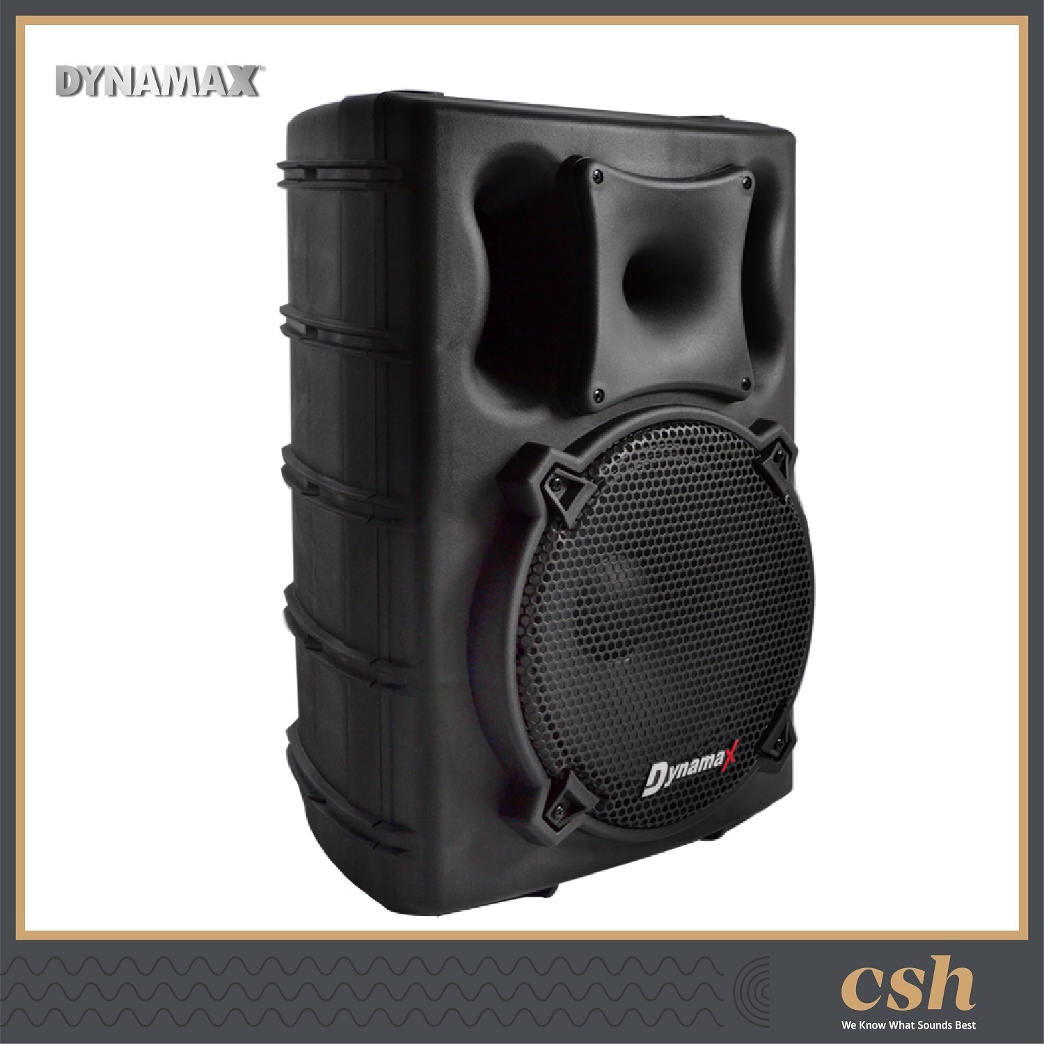 DYNAMAX B312A 12 2-WAY 300W Active Speaker With USB/ SD / MP3 (1