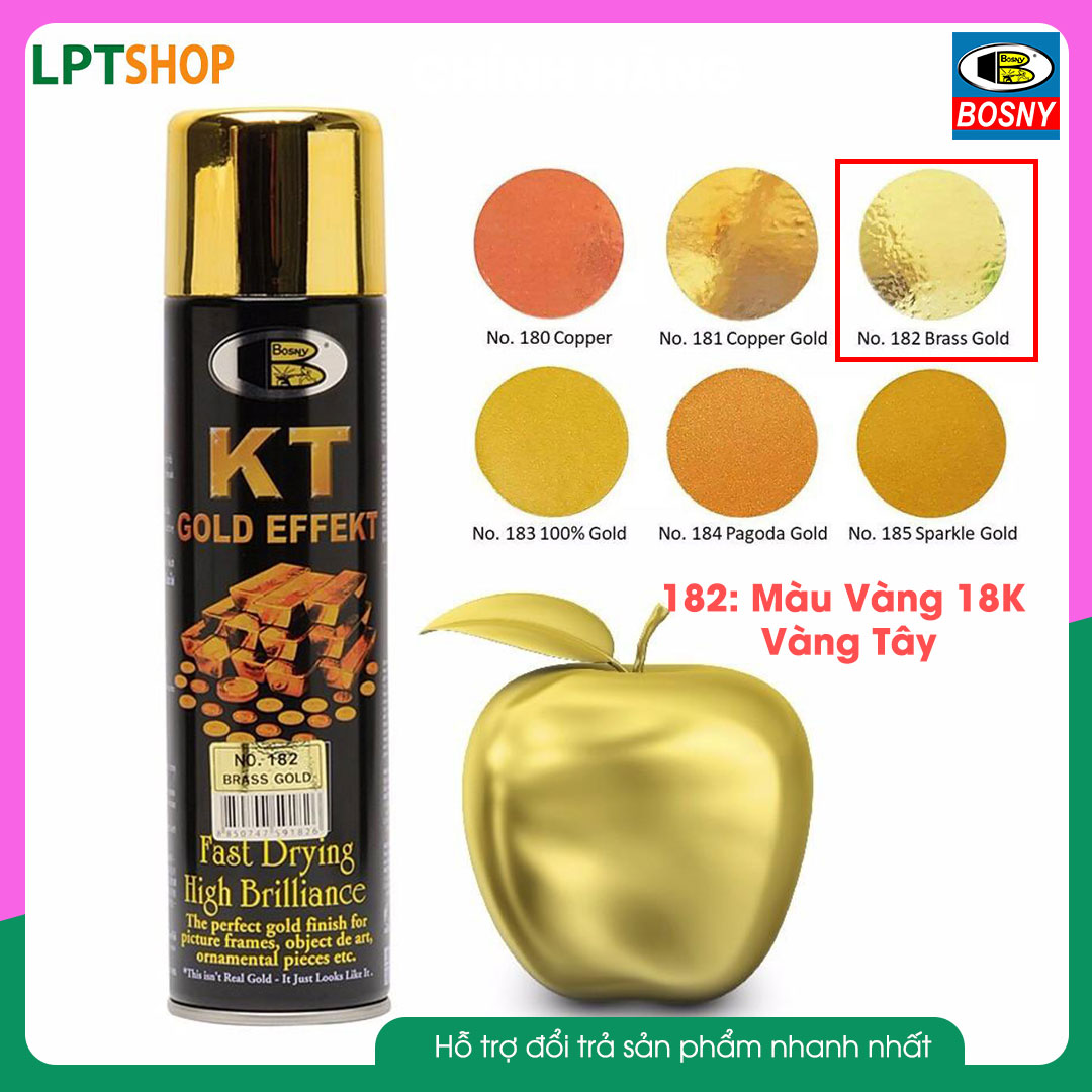 Sơn mạ vàng đồng - Sơn mạ vàng gold 24K KT- Sơn xịt mạ vàng tây 18K KT - Sơn mạ vàng bóng lấp lánh - Bình sơn phun mạ vàng giả - vàng gold