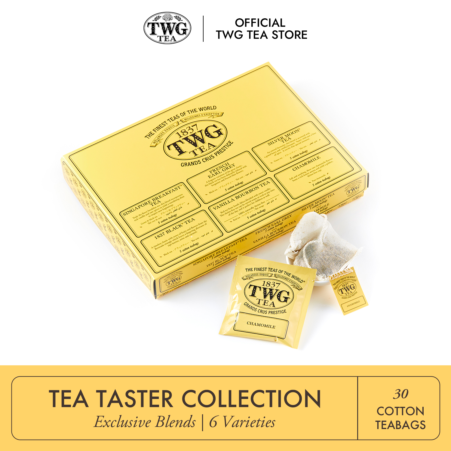 TWG Tea | Around The Globe Selection, 6 Classic Assortment in 30