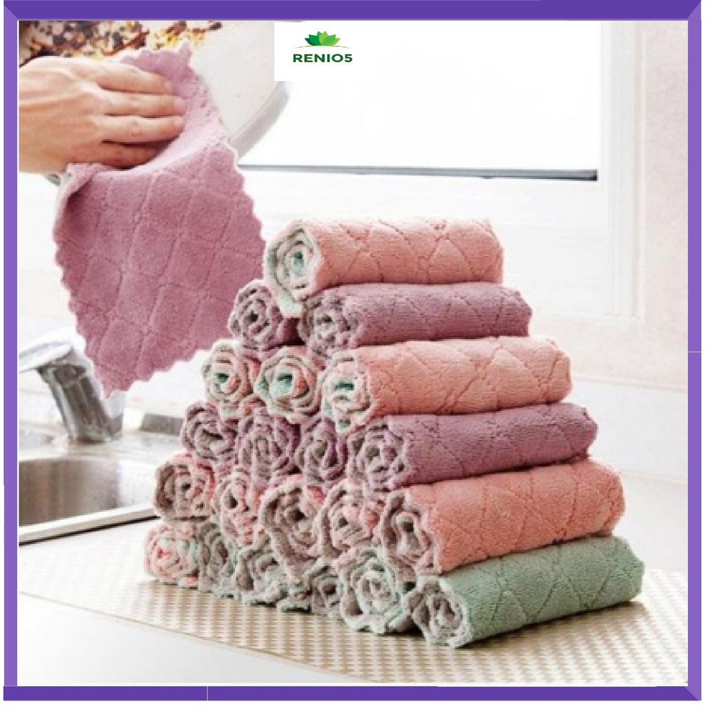 Khăn lau 2 mặt siêu thấm siêu mềm mịn