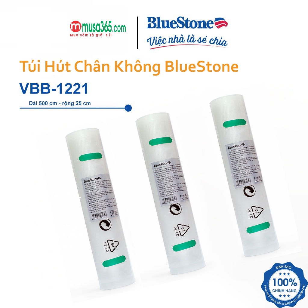 Túi hút chân không bảo quản thực phẩm khô và ướt Bluestone VBB-2121 - Túi hút chân không thực phẩm - Tui hut chan khong