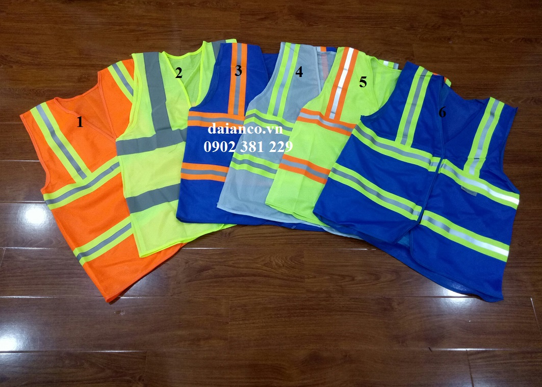Áo phản quang công trình , dạng lưới dán cho công nhân