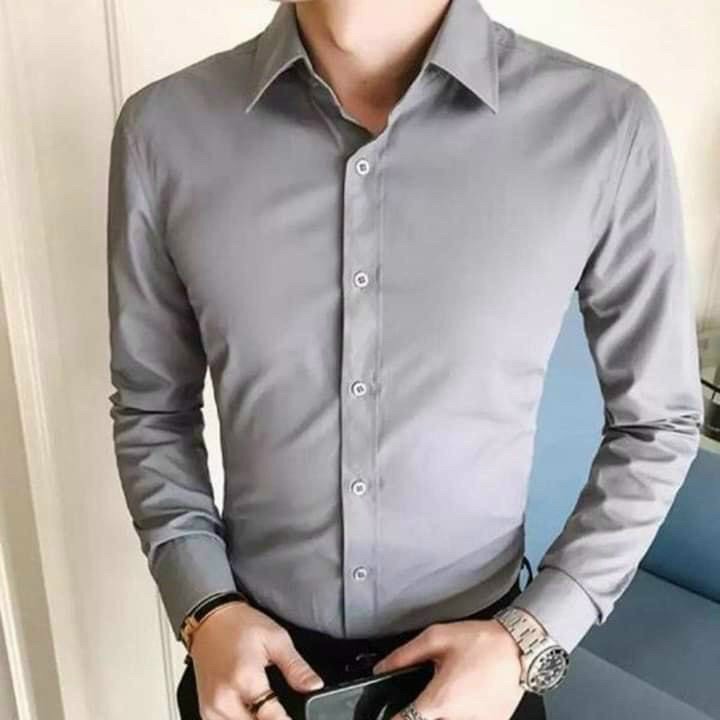 Áo sơ mi nam, áo sơ mi công sở chất lụa cao cấp thời trang hpstore hpsmlq03