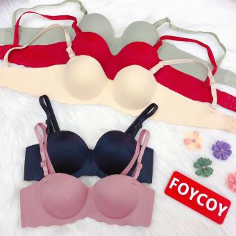 Áo Lót Su Đúc Không Gọng Quả Ngang Có Đệm Bàn Tay 2cm Nâng Đẩy Ngực Siêu Đẹp