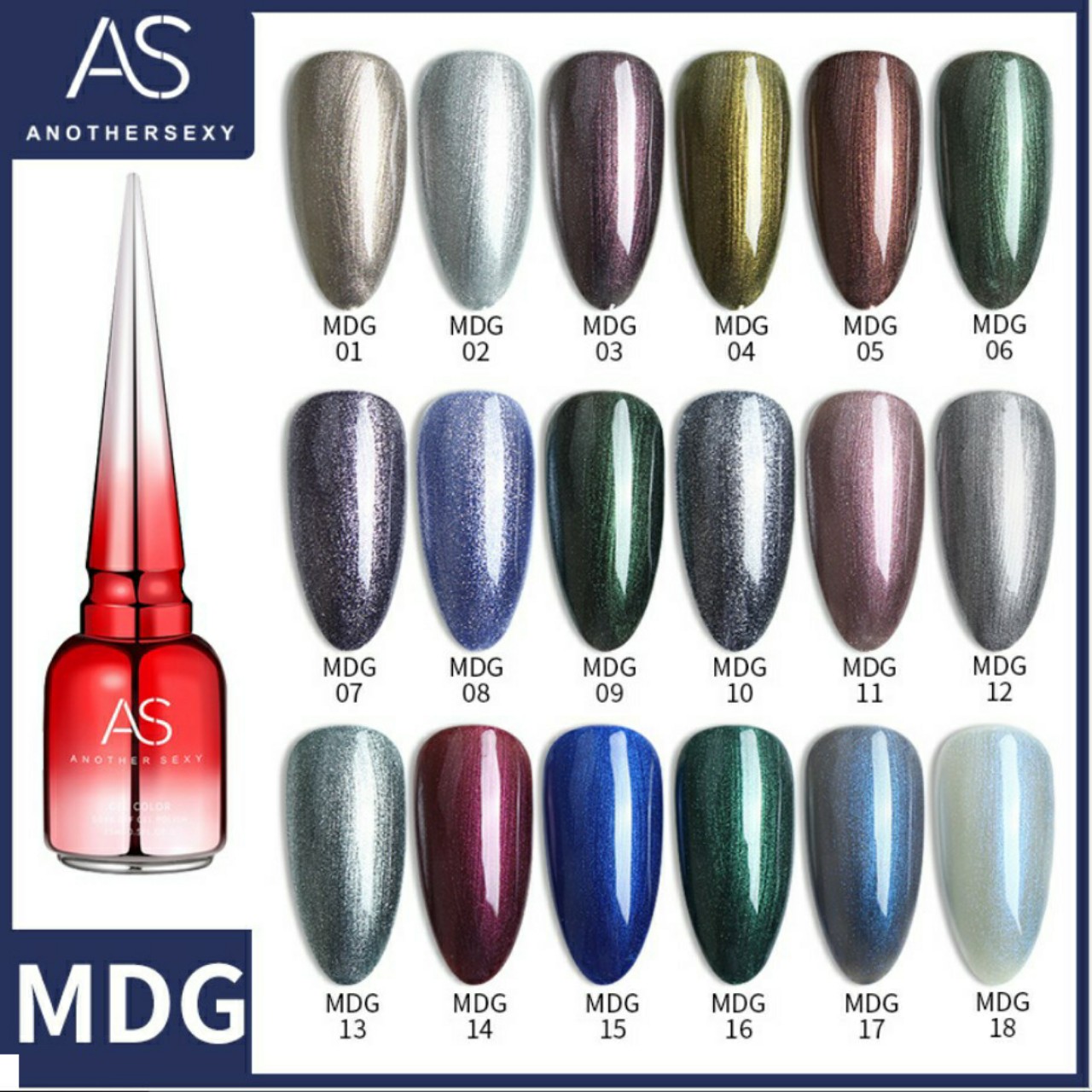 Sơn gel as mã mdg 15ml chính hãng