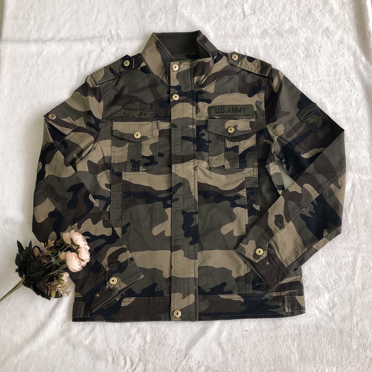 Áó khoác nam 2 lớp rằn ri.Áo khoác nam lính ,áo khoác kaki mềm mịn 2 lớp nam rằn ri _THUỶ TIÊN SHOP