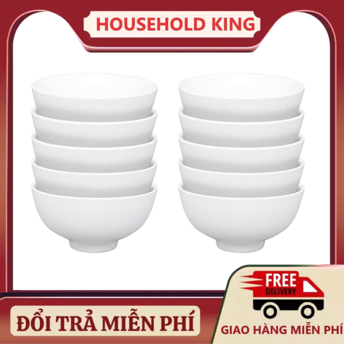 Bộ chén sứ hoa văn cao cấp - chén sứ tráng men- tô và chén