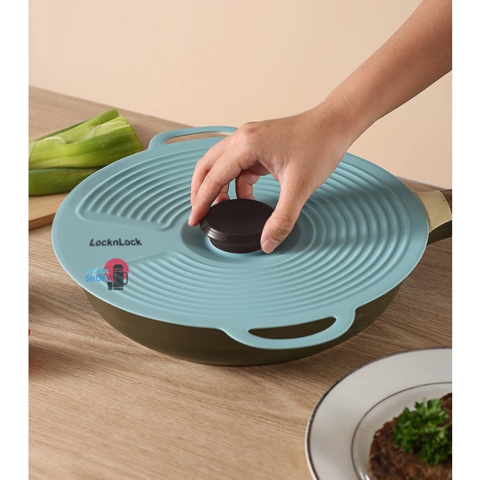 Nắp đậy nồi chảo silicone Lock&Lock CKT431 đa năng , nắp đậy lò vi sóng 28cm