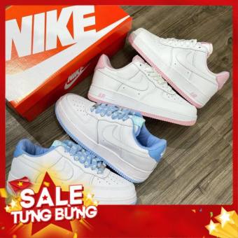 Giày nike AF1 Màu Mới Trắng Đế Xanh - Trắng Đế Hồng