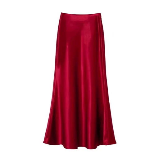 Chân váy xếp ly màu đỏ dáng dài đẹp used | Shopee Việt Nam