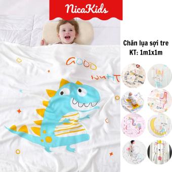 Chăn cho bé Chăn lụa sợi tre cao cấp - siêu mềm mịn, thoáng khí (1m1x1m1) KILUTA