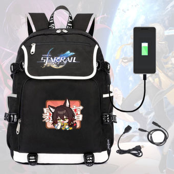 Balo nắp ngang in hình HONKAI IMPACT STAR RAIL ver VUÔNG game anime chibi cặp sách nam nữ đi học