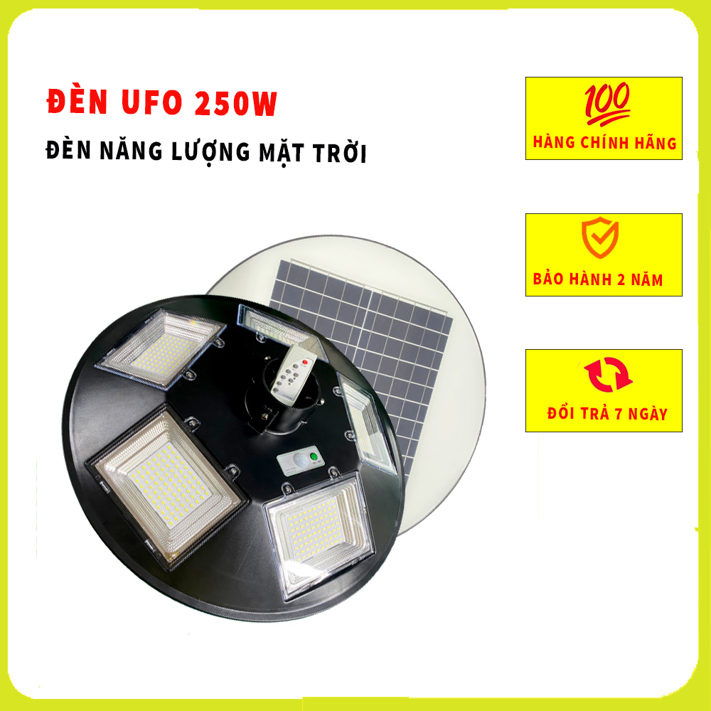 Đèn ufo sân vườn 250w - đèn năng lượng mặt trời đĩa bay sân vườn, công viên , lối đi