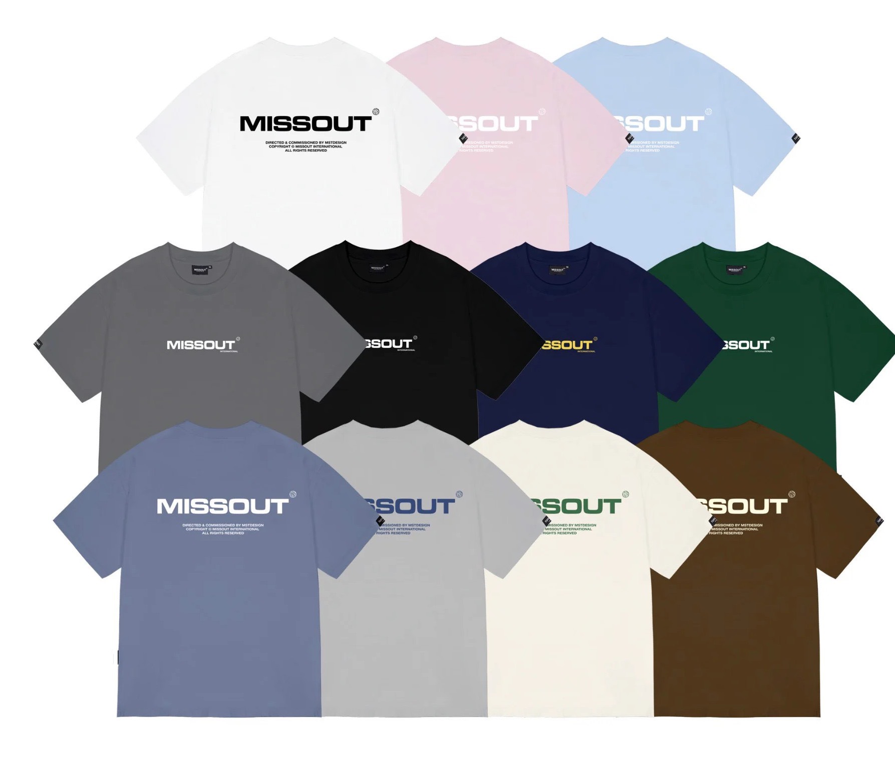 [Hoàn Tiền 15%] Áo Thun Local Brand Missout Logo Basic Nam Nữ Tay Lỡ Unisex Full Mạc