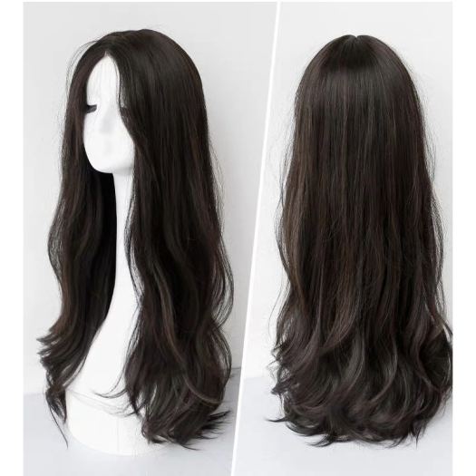 Tóc Giả Nữ Nguyên Đầu Xoăn không mái Dài Nữ Tính - Kiểu Hàn Quốc Tặng wig -  Tạo kiểu tóc | TheFaceHolic.com