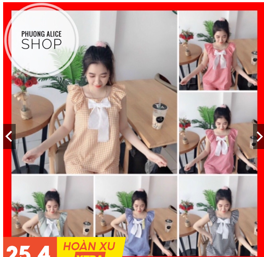 Đồ bộ cánh tiên, Đồ bộ đùi nữ cánh tiên mặc nhà, đồ ngủ dễ thương - Phuongaliceshop