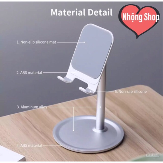 Giá kệ để điện thoại máy tính bảng chất liệu kim loại, xoay đa chiều thông minh Anime wiki shop