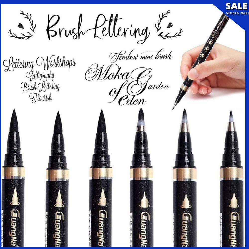4 Pcs Mix / Set Calligraphy pen hand lettering pen brush lettering pen  writing marker stationery