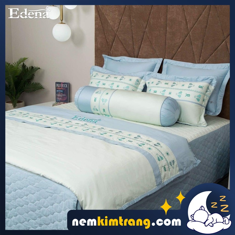 Ga nệm cotton đặc biệt edena mẫu 529 - chính hãng, cao cấp