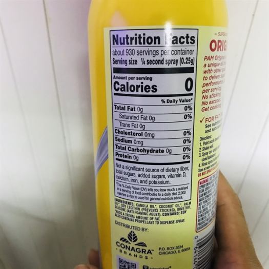 Dầu Xịt Ăn Kiêng 0 calo PAM DẦU ĂN KIÊNG ORIGINAL 283 GRAM