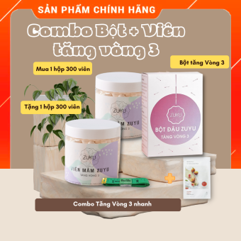 Combo Bột Tăng Vòng 3 + Viên Mầm Tăng Vòng 3 ZuYu ( Mầm mua 1 tặng 1 + Thước đo)