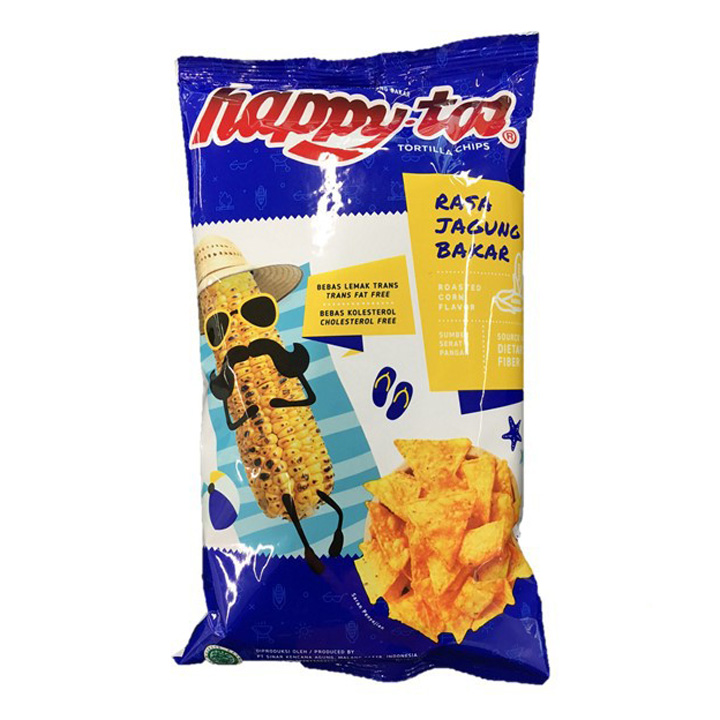 Snack bắp ăn liền happy tos bắp vị bắp nướng gói 140g - nhập khẩu indonesia
