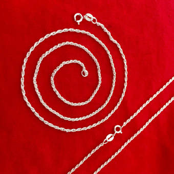 Dây chuyền nữ Bạc Quang Thản, vòng đeo cổ nữ kiểu dây lụa tròn độ dài 48cm chất liệu bạc thật không xi mạ phù hợp đeo cho mọi lứa tuổi - HQTVCNU1