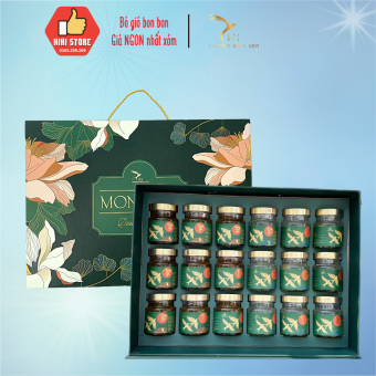 Hộp 18 hũ Yến Biển chưng sẵn CiCi Thượng Đỉnh Yến vị Đ.Trùng/N.Sâm/Đường ăn kiêng thơm ngon bổ dưỡng, phù hợp biếu tặng