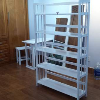 Kệ sách 1m - 5 tầng màu trắng