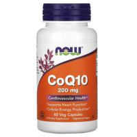 NOW Foods CoQ10 200 mg 60 Veg Capsules