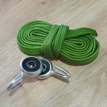 Bộ Khoen Mắc Võng Bi Vòng Và 4,5m Dây Dù Bản Dẹp 1,5cm