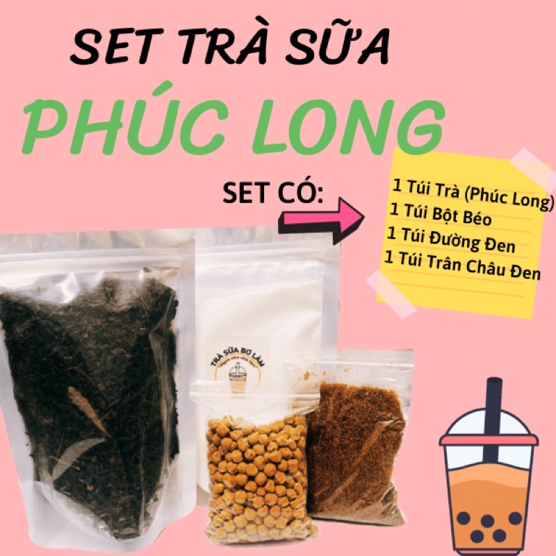 [LÂM ĐỒNG] Sét nguyên liệu nấu trà sữa thơm ngon chuẩn vị giá rẻ,1 sét nấu được từ 8-10 ly,trà sữa trân châu 1 gói 400gr