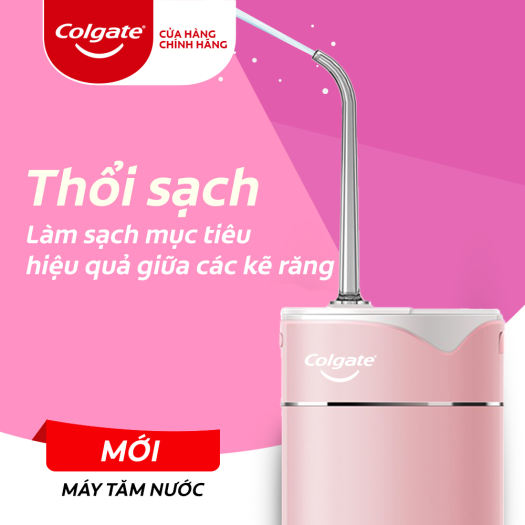Máy tăm nước Colgate nhỏ gọn, chống thấm nước, pin sạc